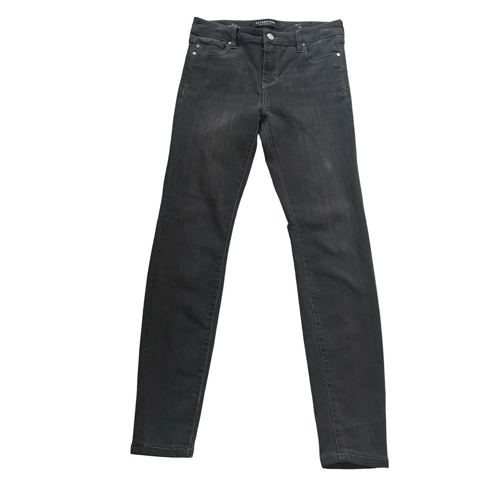 Liverpool Women's Size 27 /‎ 4 The Skinny Gray Black Jeans Capsule Stretchy